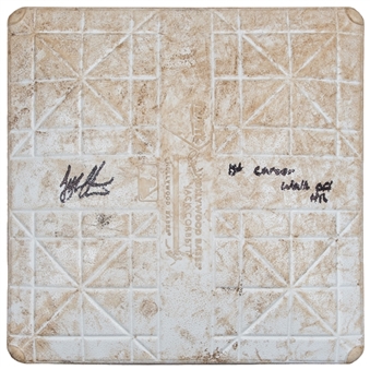 2016 Tyler Austin Game Used and Signed/Inscribed "First Career Walk Off HR" Base Used on 09/08/16 (MLB Authenticated & Steiner)